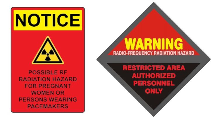 rf radiation warning signs